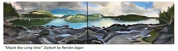 Maple Bay Long View 1 and 2 (Diptych)