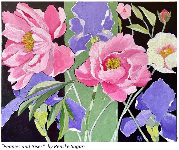 Peonies and Irises